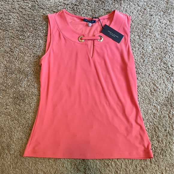 NWT Tommy Hilfiger Peach/Coral Suit Separate Sleeveless Blouse - Picture 1 of 4